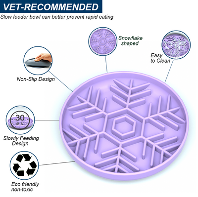 Pet Silicone Slow Feeder -snowflake Shaped Dog Bowl Dongguan Spark Precision Manufacturing Technology CO.,LTD