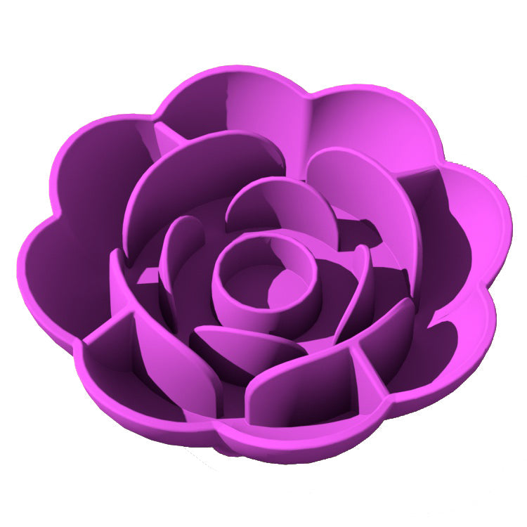 Pet Silicone Slow Feeder -rose Shaped Dog Bowl Dongguan Spark Precision Manufacturing Technology CO.,LTD