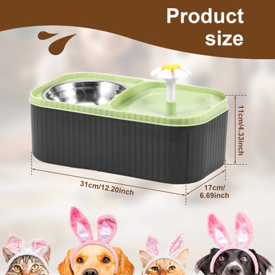 Pet Water Fountain Automatic Cat Food Bowl