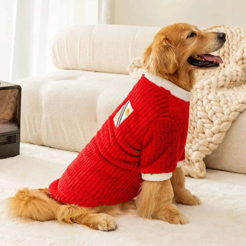 Clothes for Big Dogs Fleece  Hoodies Soft Warm Costume Pet Dog Vest Golden Retriever Collie Labrador Large Dog Jacket