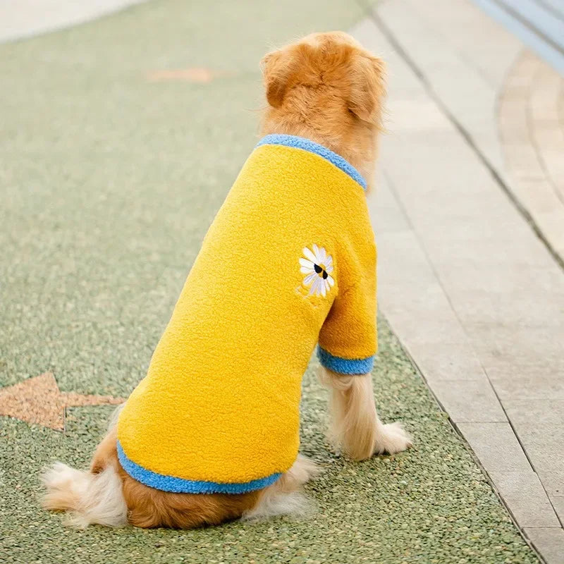 Clothes for Big Dogs Fleece  Hoodies Soft Warm Costume Pet Dog Vest Golden Retriever Collie Labrador Large Dog Jacket