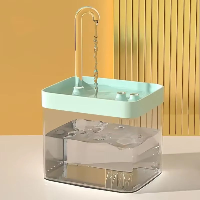 1.5L Ultra-Quiet Cat Water Fountain Filter Smart Automatic Pet Dog Water Dispenser&Burnout Prevention Pump Recirculate Filtrin