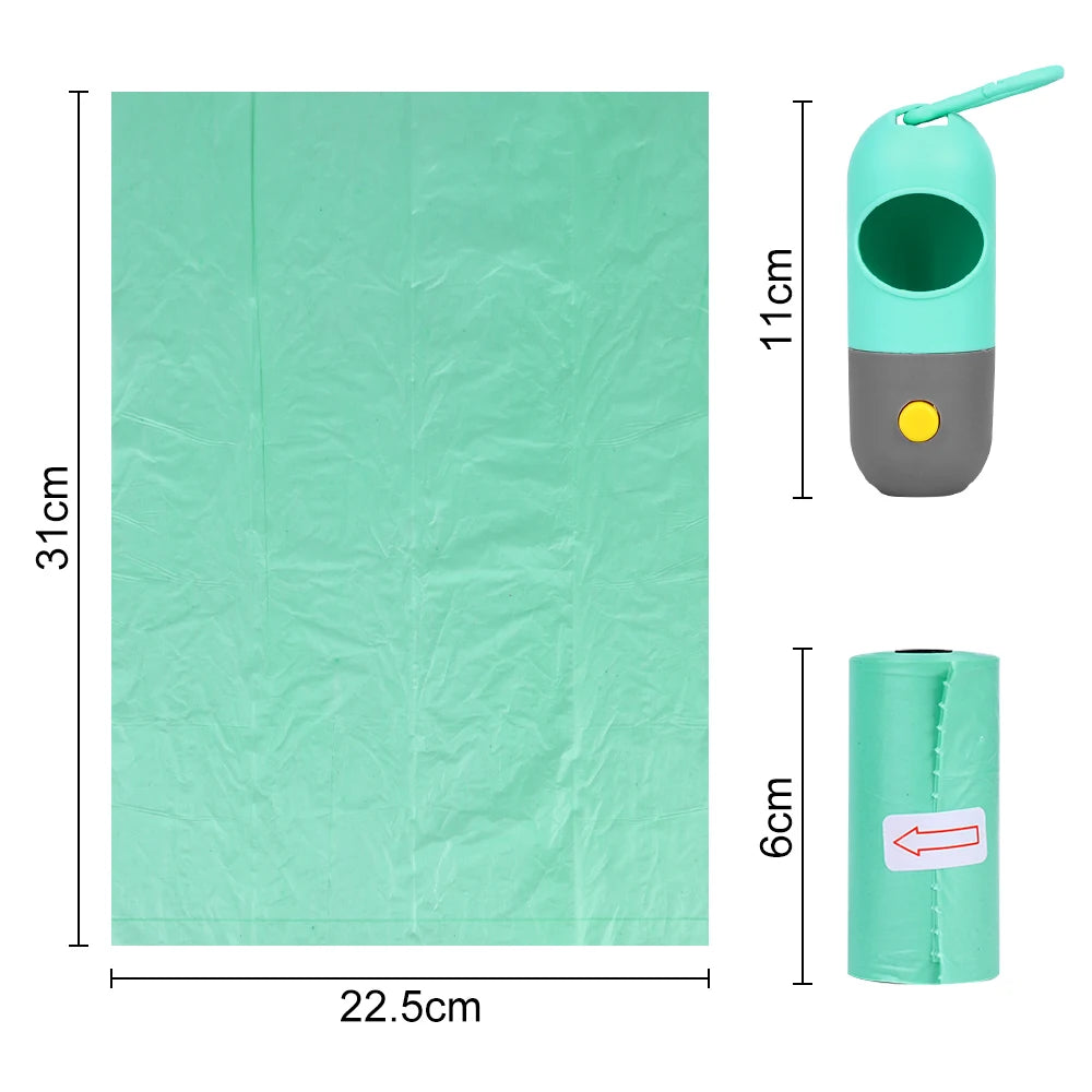 LED Lighted Dog Poop Bags Dispenser Outdoor Portable
