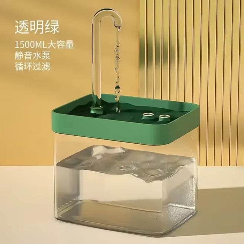 Cat Water Fountain - 1.5L Ultra-Quiet Cat Water Fountain - Smart Pet Hydration with Filter System - View 10