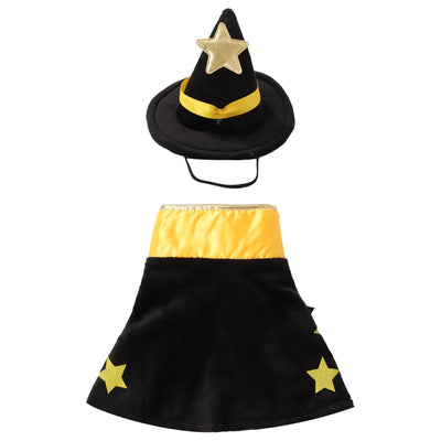 Pet Halloween Costumes Cute Dog Cat Doctor Clothes Halloween Witch Hat Wizard Cape Cosplay Outfit Pet Performance Play Date Suit