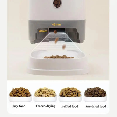 1.5L Press Automatic Cat Feeder with Bowl Dog Food Dispenser Slow Feeding Bowl Interactive Enrichment Toy for Small Medium Puppy
