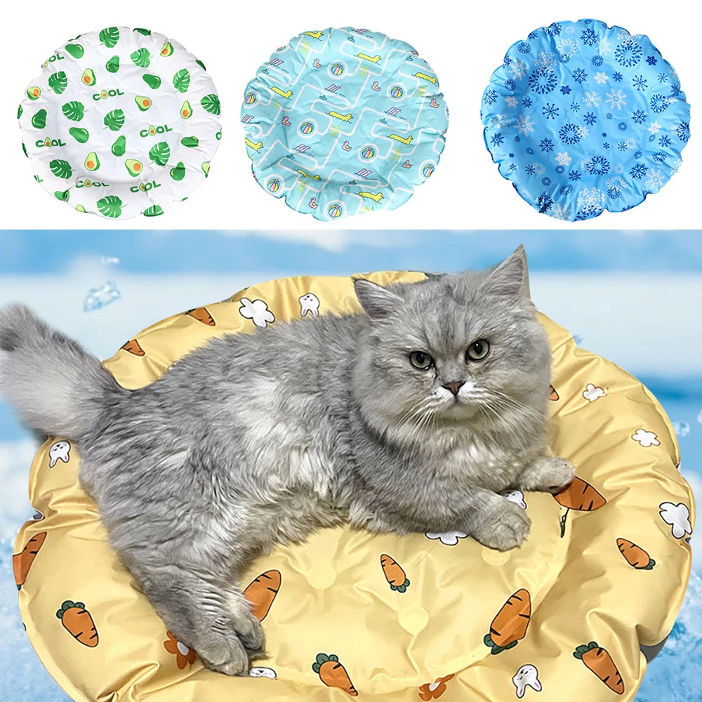 Round Pet Cooling Bed for Summer