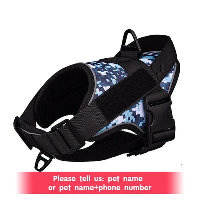 Personalized Tactical Dog Harness Customized Name tags