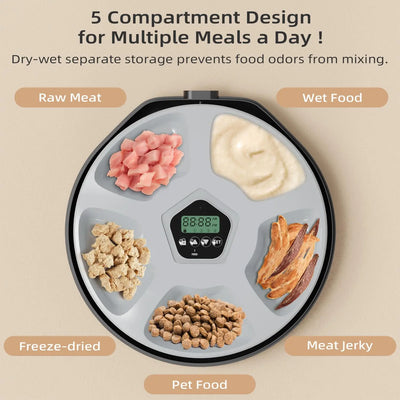 Dog Food Dispenser with Programmable Timer