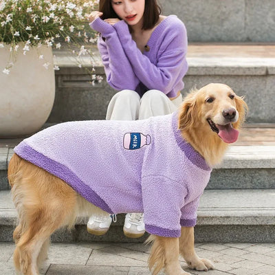 Clothes for Big Dogs Fleece  Hoodies Soft Warm Costume Pet Dog Vest Golden Retriever Collie Labrador Large Dog Jacket