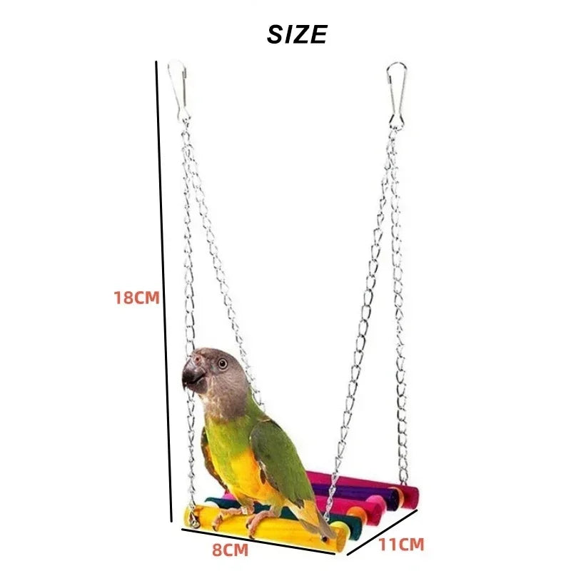 Bird Toys Set Swing Chewing Training Toys