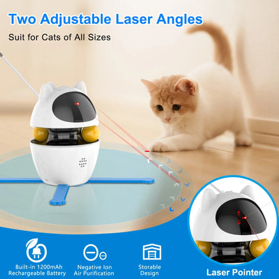 4-in-1 Cat Toys Indoor Electric Interactive Toys with Ball and Feathe