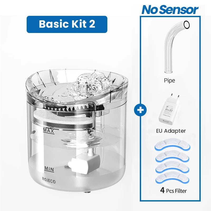 ROJECO Cat Water Fountain Automatic Pet Water Dispenser