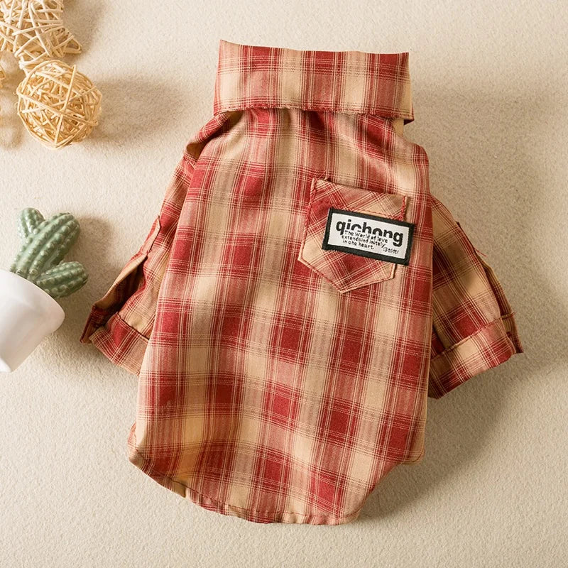 Summer Breathable Dog Shirt – Fashion Dog Clothes, Cute Thin Puppy Jacket, Classic Plaid Cat Shirt, Pet Vest Coat, Chihuahua Costumes.