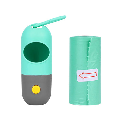 LED Lighted Dog Poop Bags Dispenser Outdoor Portable