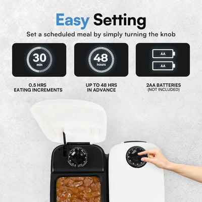 Automatic pet Feeder 2 Meal Food Dispenser