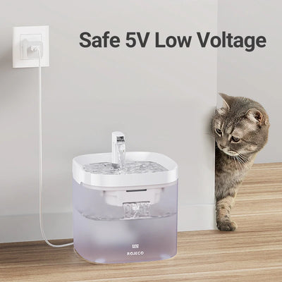 ROJECO Smart Cat Water Fountain Automatic Pet Water Dispenser