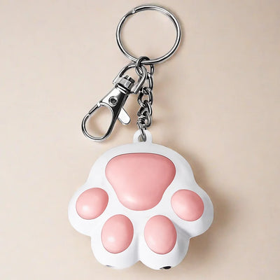 Lovely Cartoon Cat Paw Shaped Laser Keychain Pointer Cat To