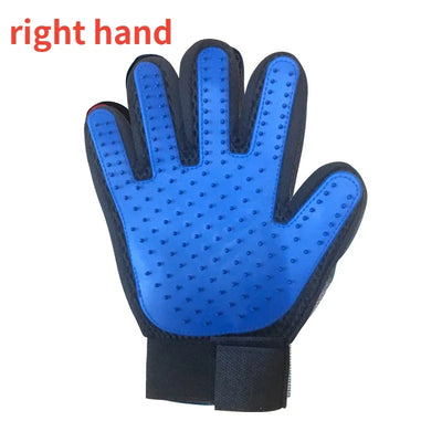 Cat grooming glove for cat