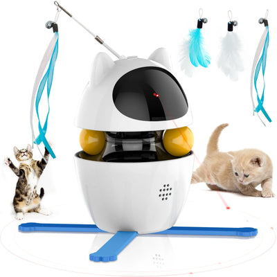 4-in-1 Cat Toys Indoor Electric Interactive Toys with Ball and Feathe