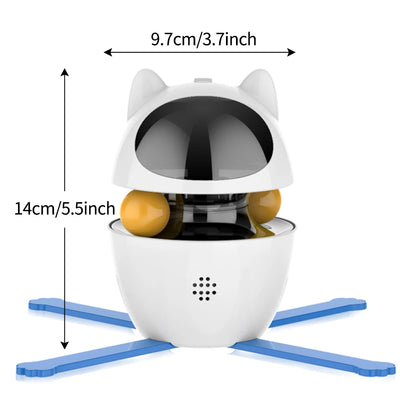 4-in-1 Cat Toys Indoor Electric Interactive Toys with Ball and Feathe