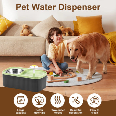 Pet Water Fountain Automatic Cat Food Bowl