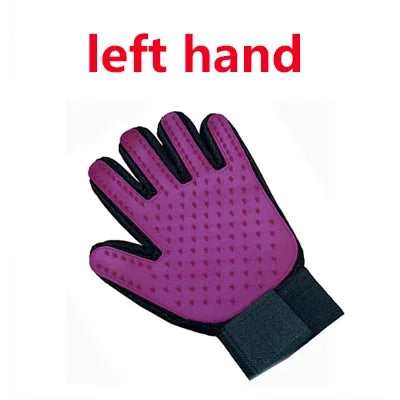 Cat grooming glove for cat