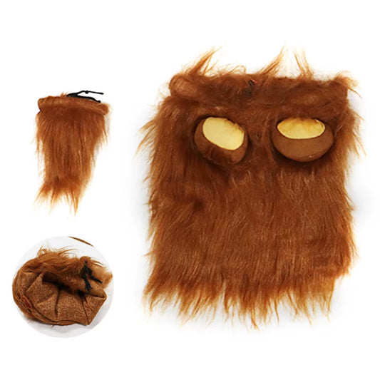 Cute Pet Dog Cosplay Clothes Costume Lion Mane Winter Warm Pet for Large Dogs Party Decoration with Ear Pet Accessories