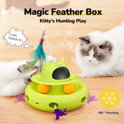 CATISM Upgraded Pet Toys Cat Toys, KM25 Magic Box Cat Teaser