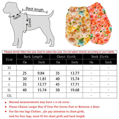 Summer Pet Clothes for Small Medium Dogs Cute Printe Beach Dog Cat Shirt Teddy Bichon Puppy T-shirt Outdoor Playing Pet Costume
