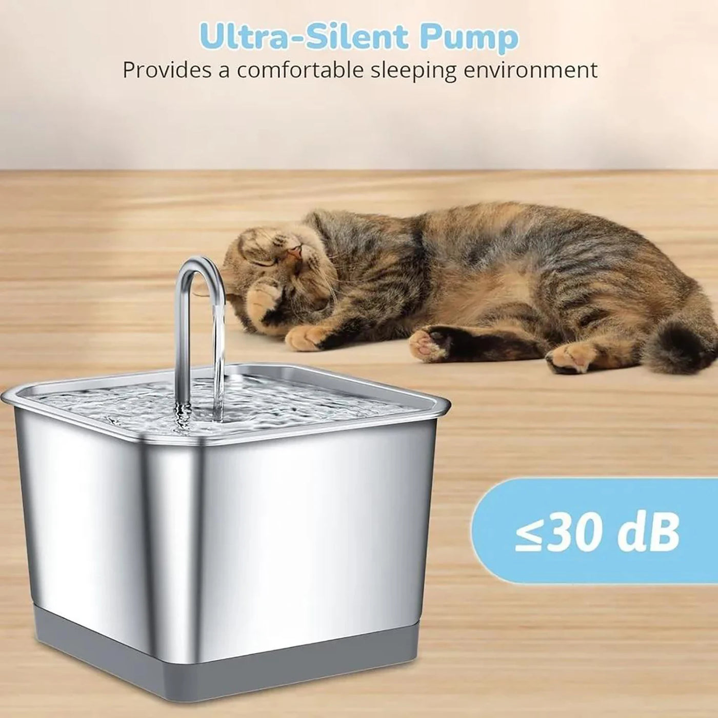 Stainless Steel Water Fountain For Cat