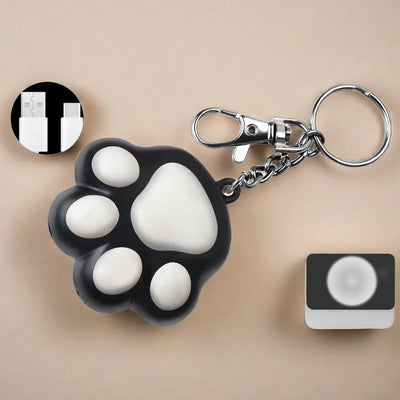 Lovely Cartoon Cat Paw Shaped Laser Keychain Pointer Cat To