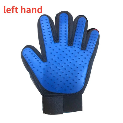 Cat grooming glove for cat