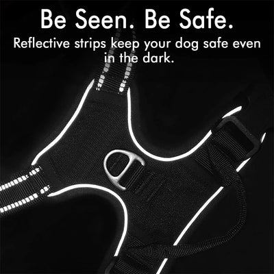 Dog Harness No-Pull Service Vest with Reflective Adjustable Soft Padded