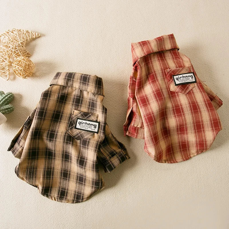 Summer Breathable Dog Shirt – Fashion Dog Clothes, Cute Thin Puppy Jacket, Classic Plaid Cat Shirt, Pet Vest Coat, Chihuahua Costumes.